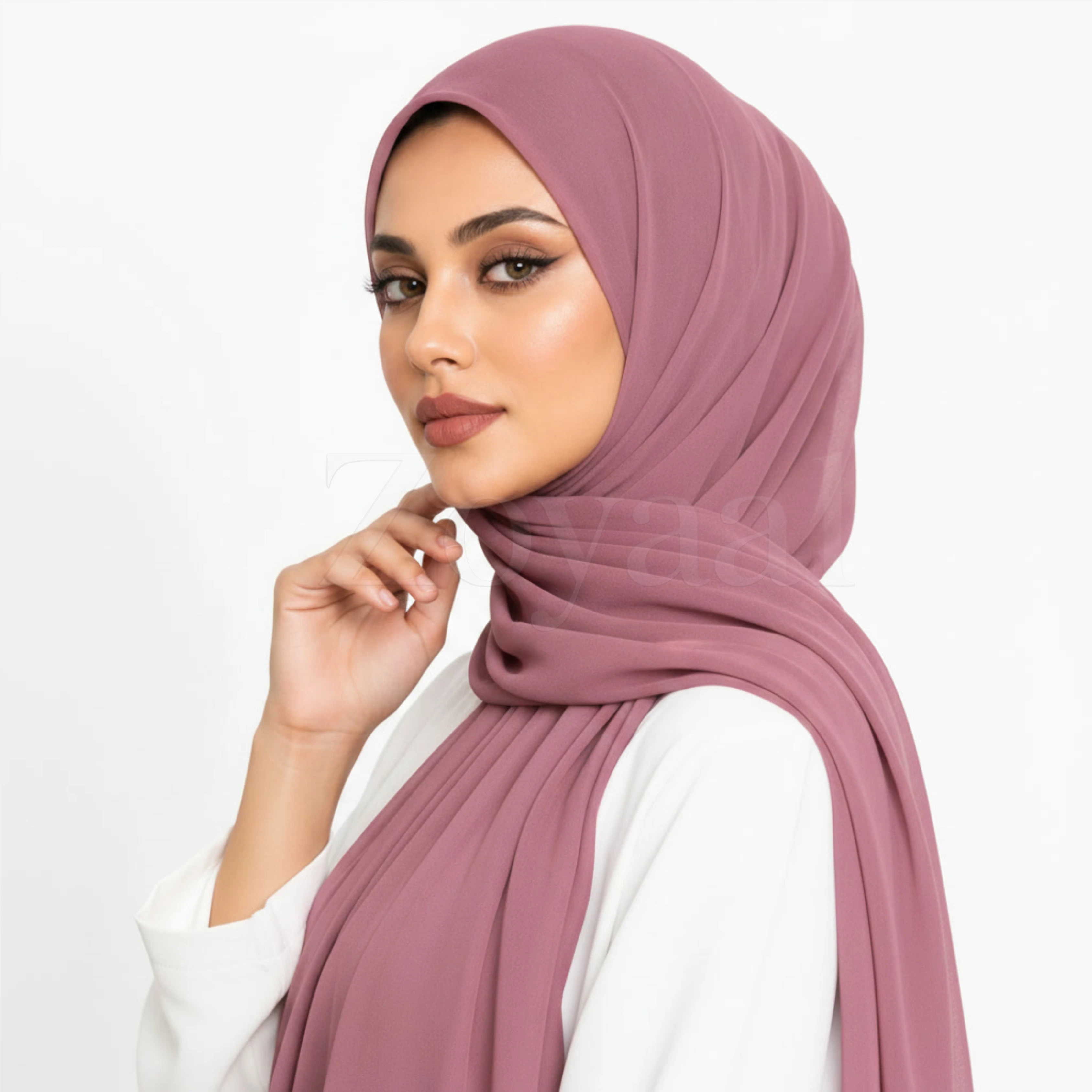 Georgette Hijab - Muted Mauve