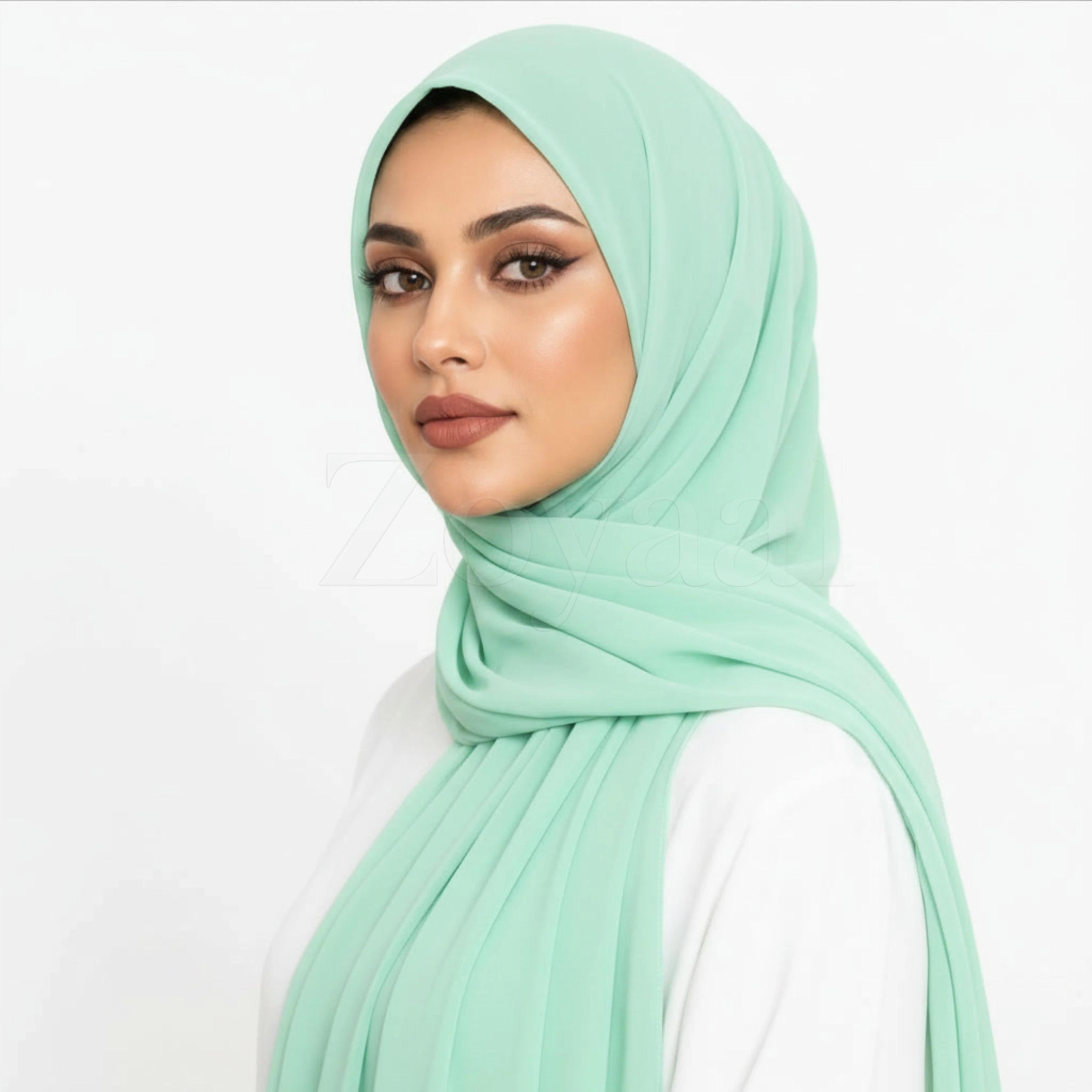 Georgette Hijab - Mint Frost