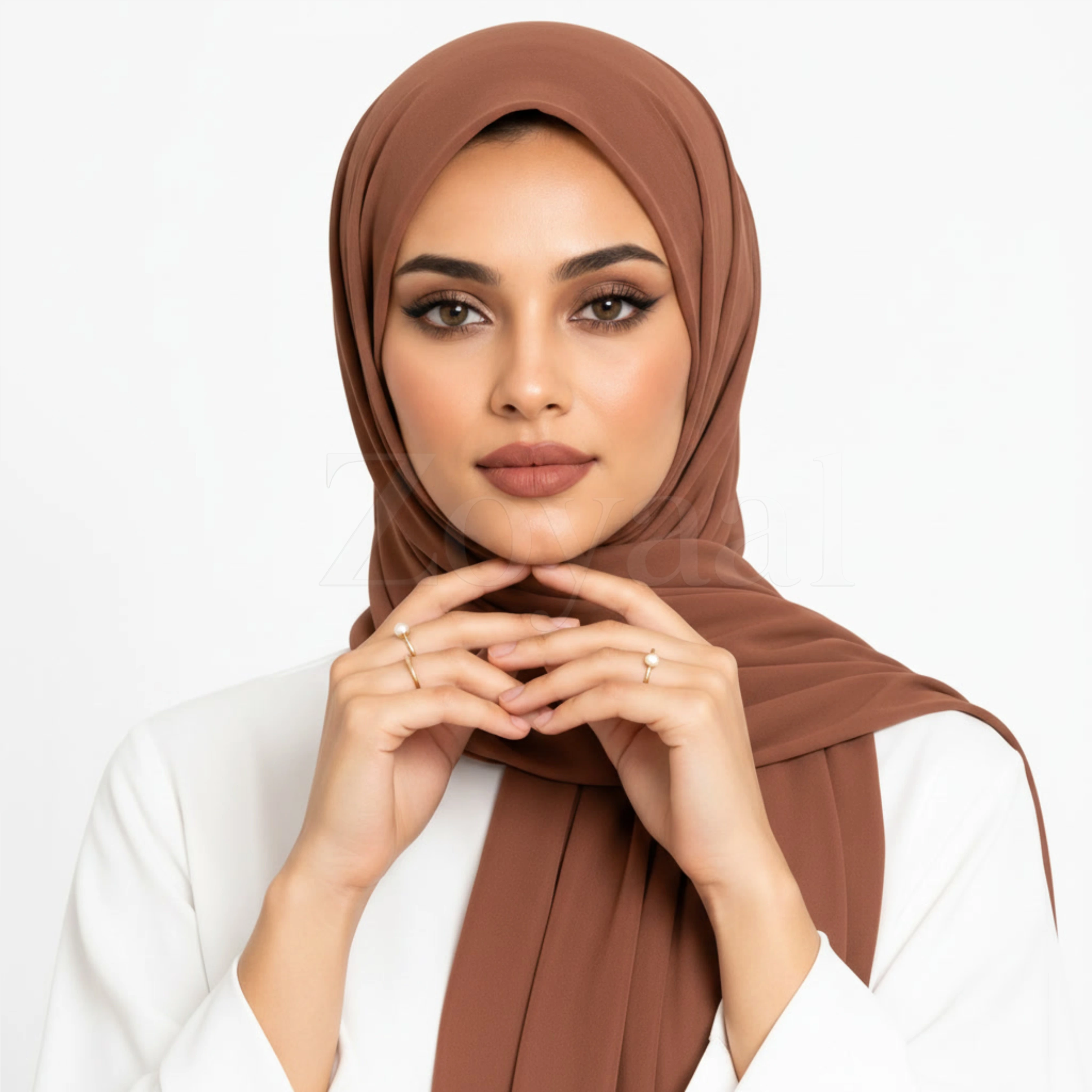 Georgette Hijab - Roasted Chestnut