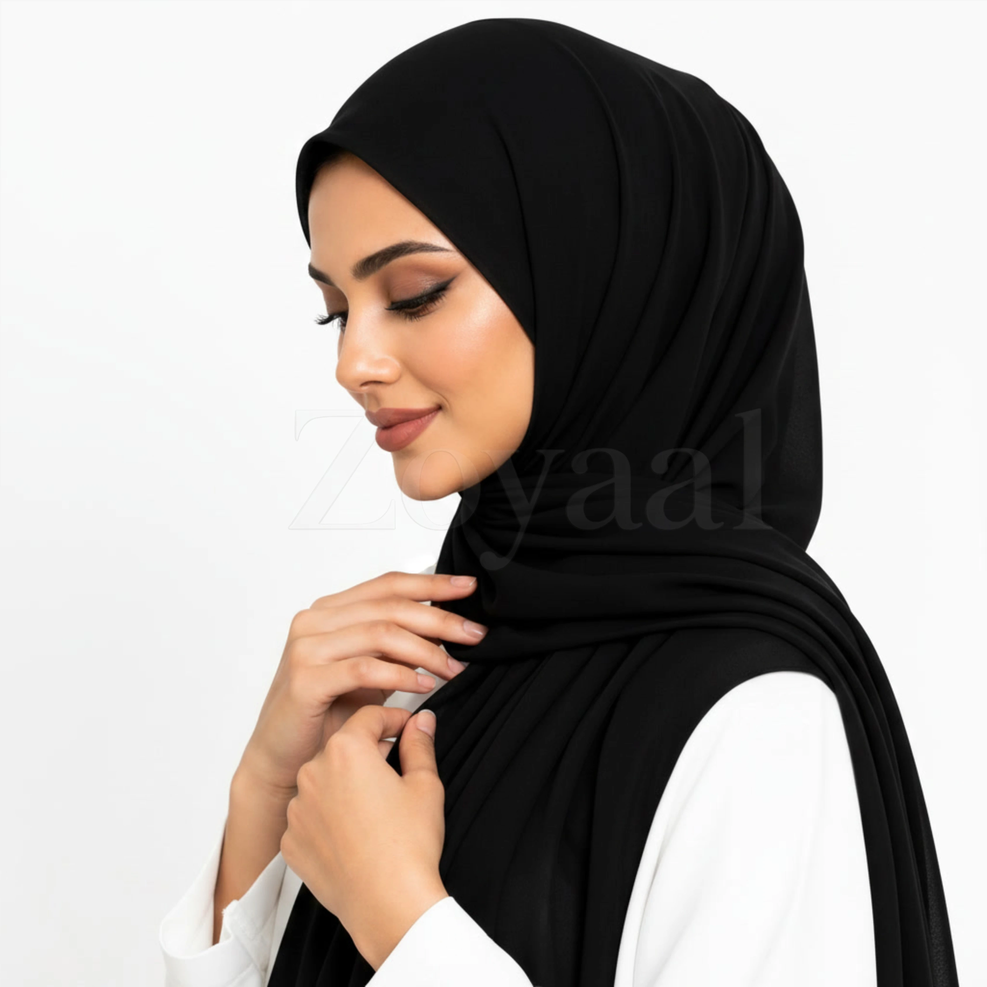 Georgette Hijab - Pure Black