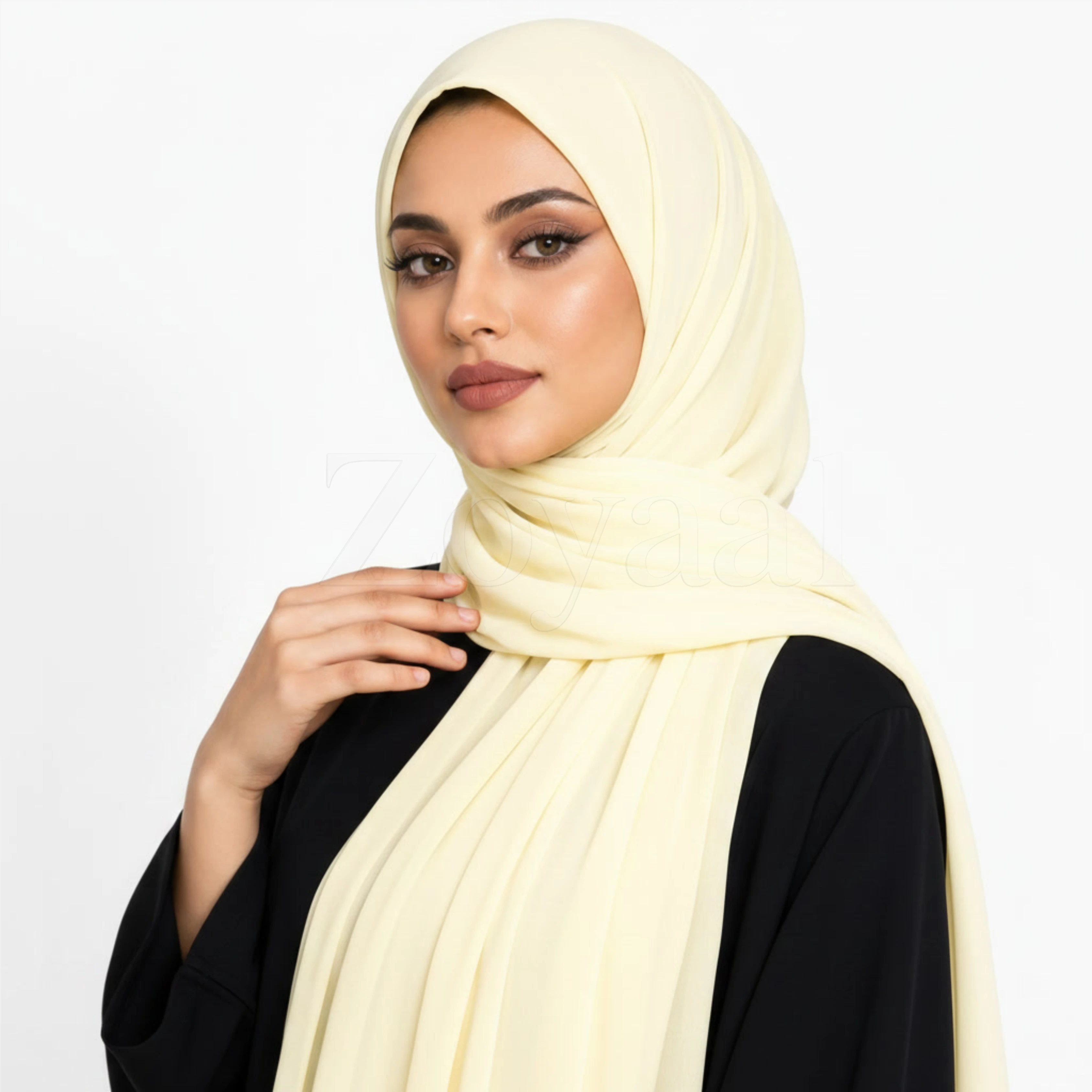 Georgette Hijab - Classic Cream