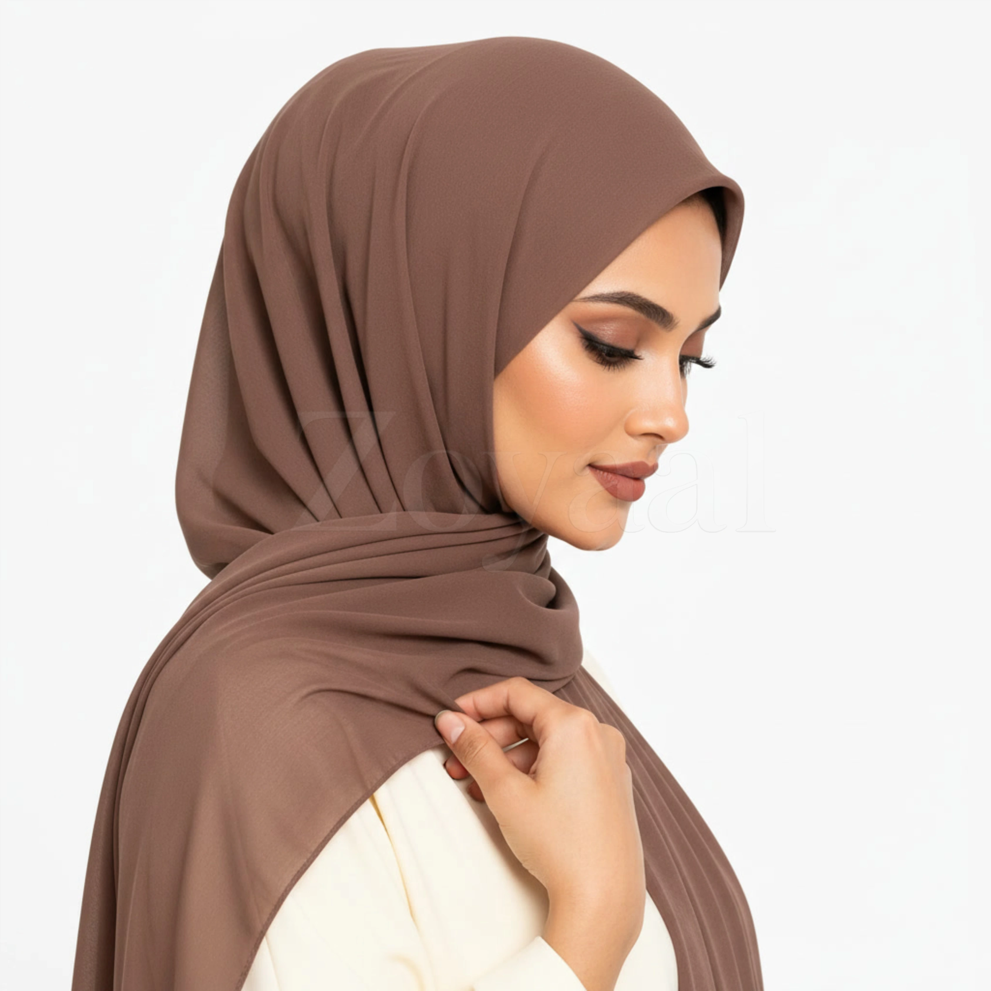 Georgette Hijab - Cocoa Taupe
